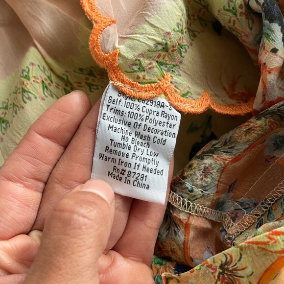 Johnny Was Floral Summer Flowy Wide Leg Pants SZ S - Picture 6 of 9